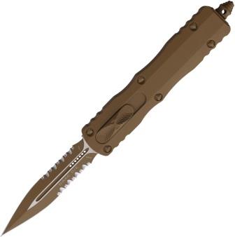Microtech Automatic Pocket Knife Dirac D/E OTF Cerakote Tan - MCT2252CTA